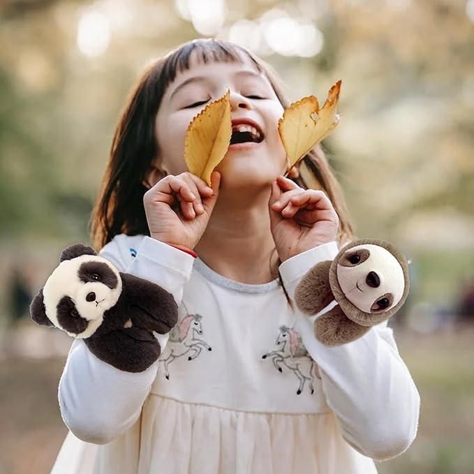 Adorable Stuffed Animal Hugger Slap Bracelets 9.84'' Soft Plush Toy for Kids Panda