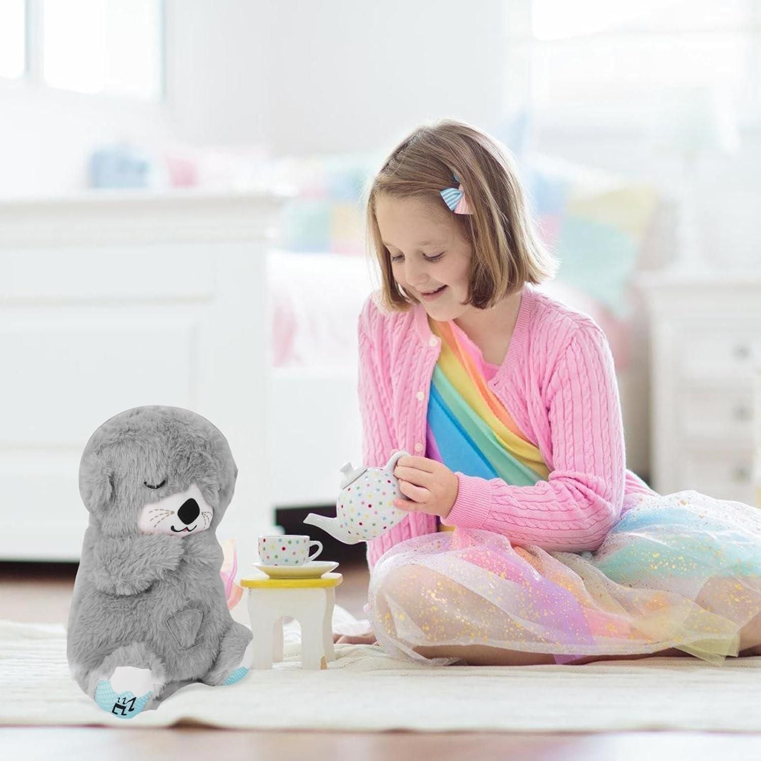 Breathing Teddy Bear with Soothing Music — Calming Comfort Plush