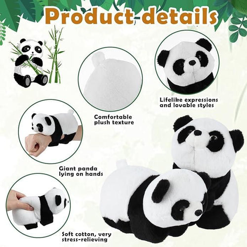 Adorable Stuffed Animal Hugger Slap Bracelets 9.84'' Soft Plush Toy for Kids Panda