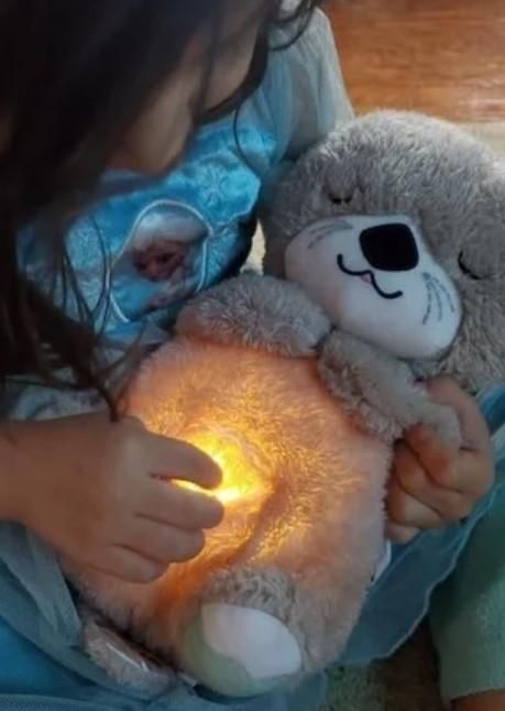 Breathing Teddy Bear with Soothing Music — Calming Comfort Plush