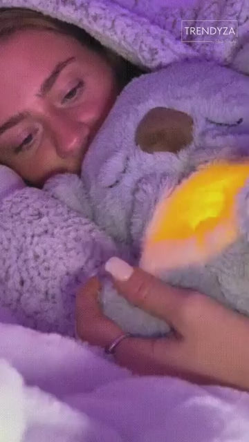 Breathing Teddy Bear with Soothing Music — Calming Comfort Plush